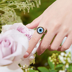 10шт пластиковый набор регулируемых колец от сглаза RJEW-AR0002-04