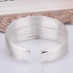 Классические латунь манжеты браслеты для женщин&nbsp;BJEW-BB12232