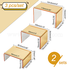 3 размер 3-х уровневая зеркальная акриловая полка для ювелирных украшений ODIS-WH0025-116