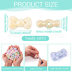 52 шт. Непрозрачные акриловые бусины OACR-TA0003-72