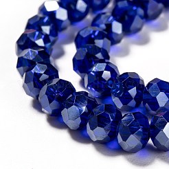 Стеклянные бусины с гальваническим покрытием  EGLA-X0007-01C-6mm