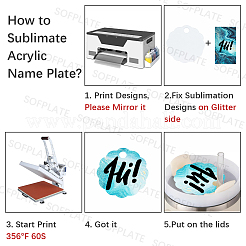 8 шт. акриловые термотрансферные большие подвески&nbsp;FIND-SP0003-10A