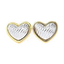 Серьги-гвоздики из нержавеющей стали 304 EJEW-D308-04A-PG