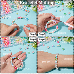 1890 шт. двухцветные наборы бусин из АБС-пластика с имитацией жемчуга DIY-WH20010-19B