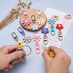 12 шт. 12 цвета резина/акрил подвески брелки&nbsp;KEYC-BY0001-01