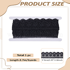 3 ярд полиэфирная цветочная кружевная отделка&nbsp;OCOR-LP0002-30A