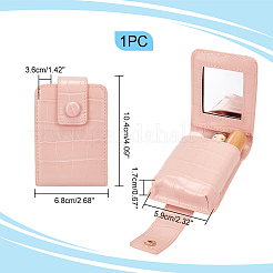 Мини-косметичка для губной помады с крокодиловым узором из искусственной кожи и зеркальцем&nbsp;AJEW-WH0314-228A