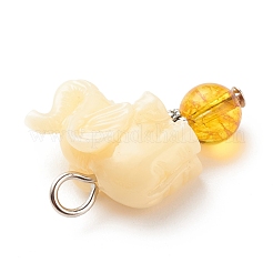 Подвески из непрозрачной смолы и натуральных смешанных камней&nbsp;PALLOY-JF01765-02