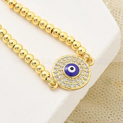 Латунные браслеты-слайдеры с микропаве из кубического циркония для женщин BJEW-S158-08G-02