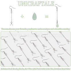 50 шт. крючки для сережек из нержавеющей стали 304&nbsp;EJEW-AB00016