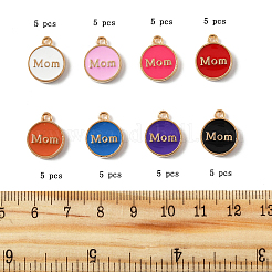 40 шт. 8-цветные эмалевые подвески ко Дню матери&nbsp;ENAM-FP0001-91