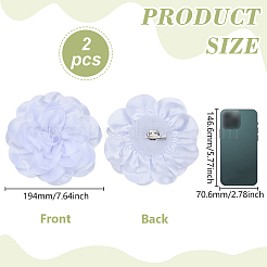 2 шт. полиэстеровые цветочные железные булавки JEWB-FG0001-42B