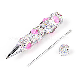 Шариковая ручка с паве из смолы и полимерной глины со стразами AJEW-T013-04H