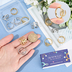 12 шт. 6 стиля фурнитуры для открытых манжет из нержавеющей стали 304 STAS-SC0007-90