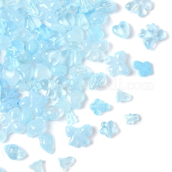 120 шт. 8 вида прозрачных стеклянных бусин-спрей GLAA-FS0002-21