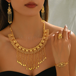 Роскошные кисточки из сплава браслеты и серьги и ожерелья и кольца наборы для женского банкета свадьбы помолвки KG6183