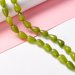 Бусины из натурального белого нефрита G-O029-07A