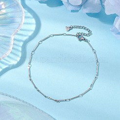 Браслеты на ногу из латунной цепочки для женщин AJEW-AN00625