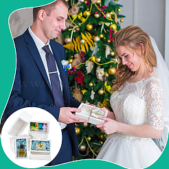 Складные креативные ящики из крафт-бумаги с прозрачным покрытием из ПВХ CON-WH0113-09D