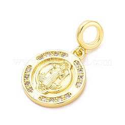 Латунные прозрачные кубические цирконии европейские подвески KK-D325-28G-06