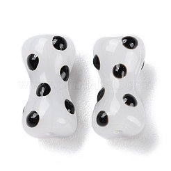 Ручной работы ухабистым Шарики Lampwork&nbsp;LAMP-C012-01G