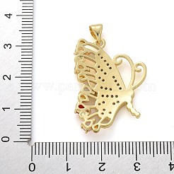 Бабочка латунь микро проложить кубического циркония подвески KK-M319-11G