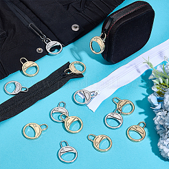 16 шт. двухцветный сплавной бегунок молнии FIND-PH0026-16