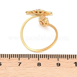 Открытые кольца-манжеты из нержавеющей стали 304 со стразами.&nbsp;RJEW-Z132-05G