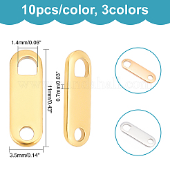 30 пара 3-х цветных цепочек из нержавеющей стали&nbsp;STAS-AR0001-34