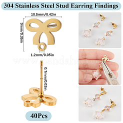 40 шт. ионное покрытие (IP) 304 нержавеющая сталь гвоздики фурнитура для сережек STAS-SC0009-45