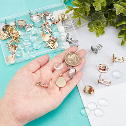 Наборы для самостоятельного изготовления плоских круглых сережек-клипс DIY-DC0001-31