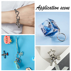 120 шт. 3 стиля разъемных колец из нержавеющей стали 304 STAS-DC0009-12