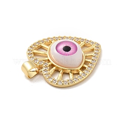 Сердце с глазом латунные подвески из прозрачного кубического циркония с микропаве&nbsp;KK-G419-07G