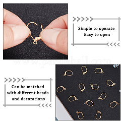 50 шт. латунные серьги с защелкой&nbsp;KK-CN0001-40