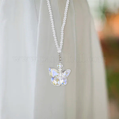 Стеклянная автомобильная подвеска в виде бабочки&nbsp;HJEW-DC0001-04