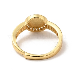 Эмалевое регулируемое кольцо от сглаза с прозрачным кубическим цирконием RJEW-I087-17G