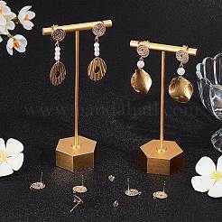 20 шт. латунные серьги-гвоздики KK-BBC0007-06