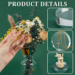 4 шт. настольные плоские круглые акриловые подставки для дисплеев&nbsp;ODIS-AR0001-10