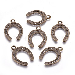 Подвески подковки тибетского стиля подковы X-TIBEP-23708-AB-NR