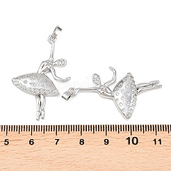 Латунные микропаве прозрачные подвески с фианитом&nbsp;KK-G549-11P