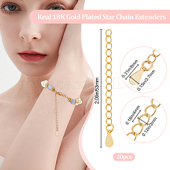 20 шт. латунный удлинитель цепи KK-BBC0016-38B