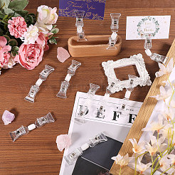 Пластиковые вывески для карточек с двойными зажимами для держателей ценников для карточек-этикеток&nbsp;FIND-WH0111-737