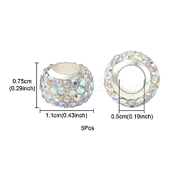 Европейские бусины из нержавеющей стали 304 CPDL-YW0001-01