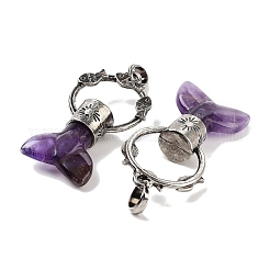 Большие подвески из натурального аметиста с хвостом кита&nbsp;G-Q163-03AS-06