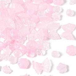 120 шт. 8 вида прозрачных стеклянных бусин-спрей GLAA-FS0002-25