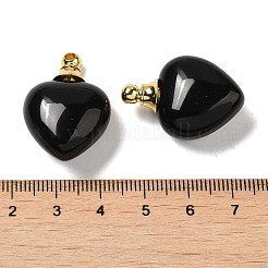 Кулоны для духов из натурального обсидиана&nbsp;G-Z039-03G-04