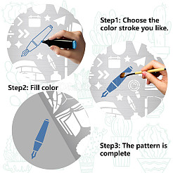 Трафареты для резки металла из нержавеющей стали DIY-WH0289-083