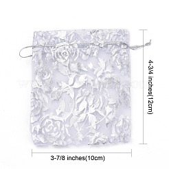 Розы из органзы мешки печатается X-OP-R021-10x12-03