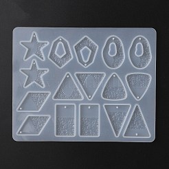 Силиконовые Молды для подвесок в форме звезды/ромба/треугольника своими руками&nbsp;DIY-TAC0012-74