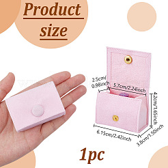 Вельветовые коробки для хранения колец в форме мешочка с кнопкой TP-WH0015-13A